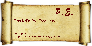 Patkós Evelin névjegykártya
